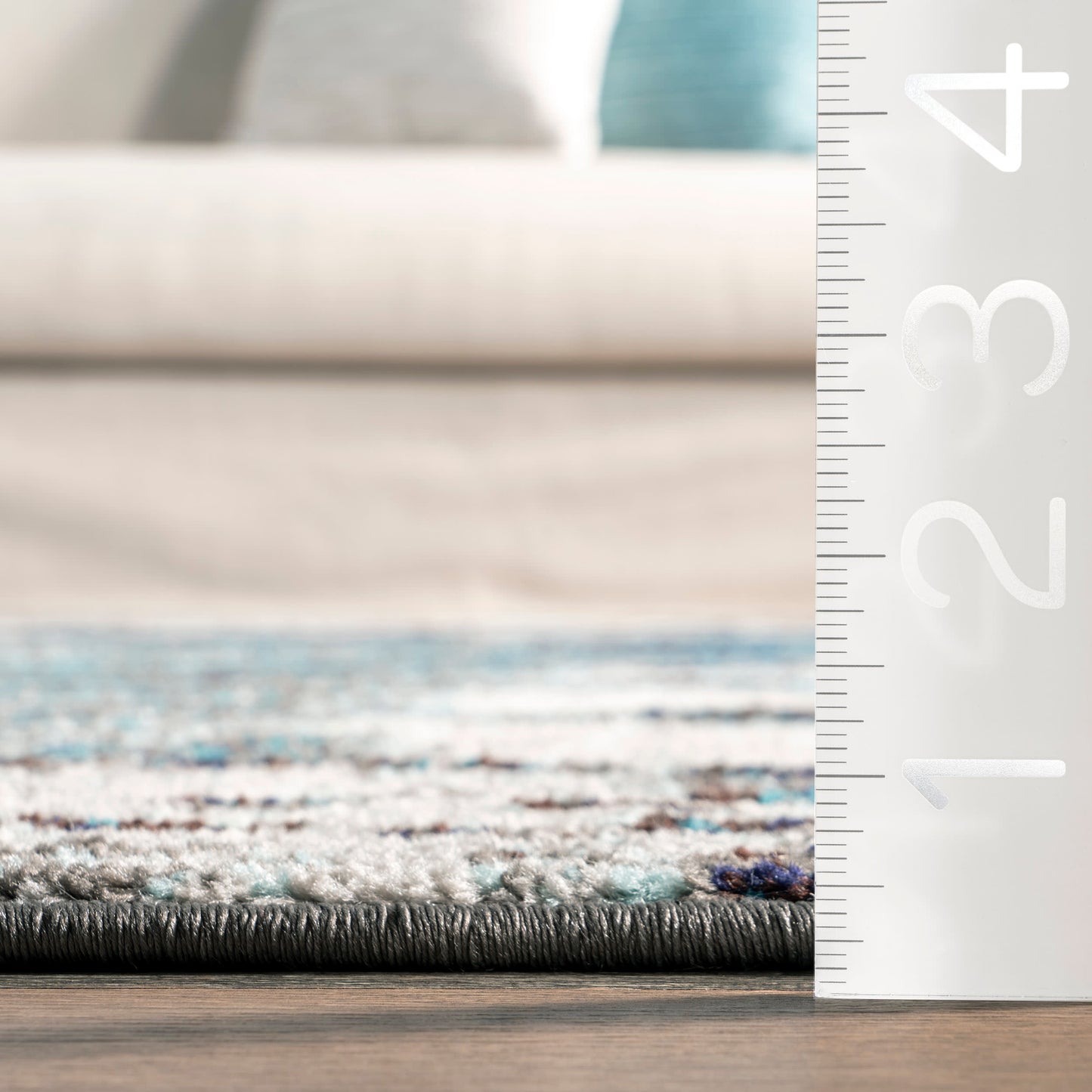 Winter Abstract Rug | Teal