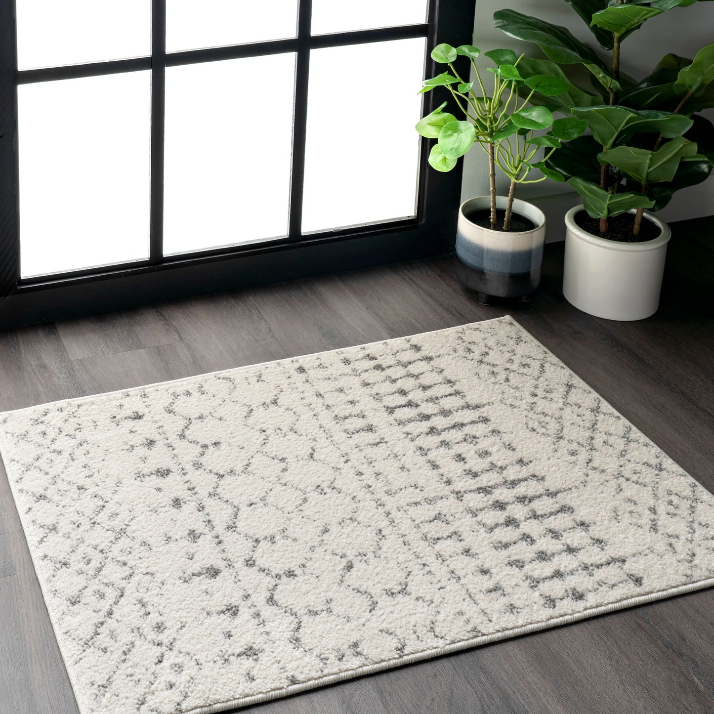 Moroccan Trellis Rug | Grey