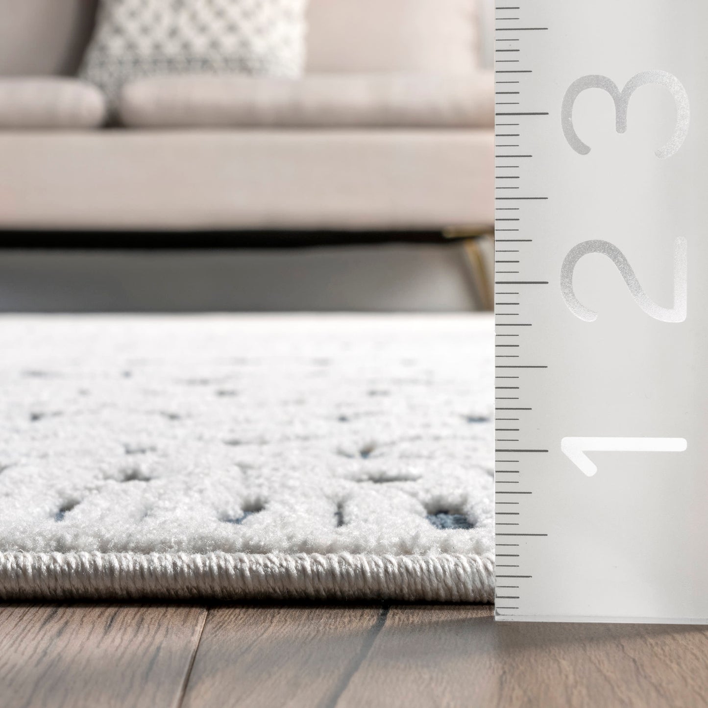 Avery Banded Textured Indoor/Outdoor Rug | Blue