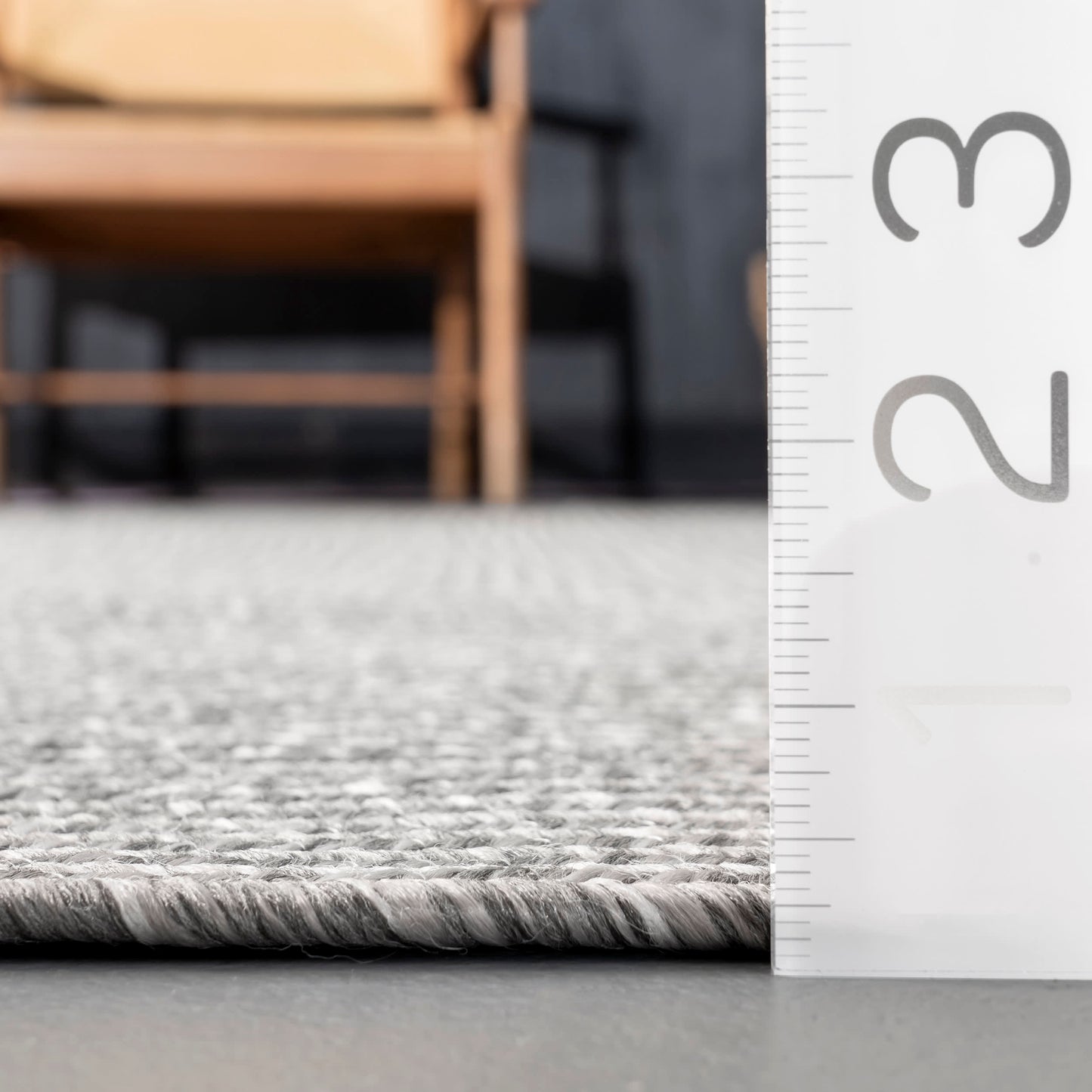 Braided Gradience Indoor/Outdoor Rug | Light Grey