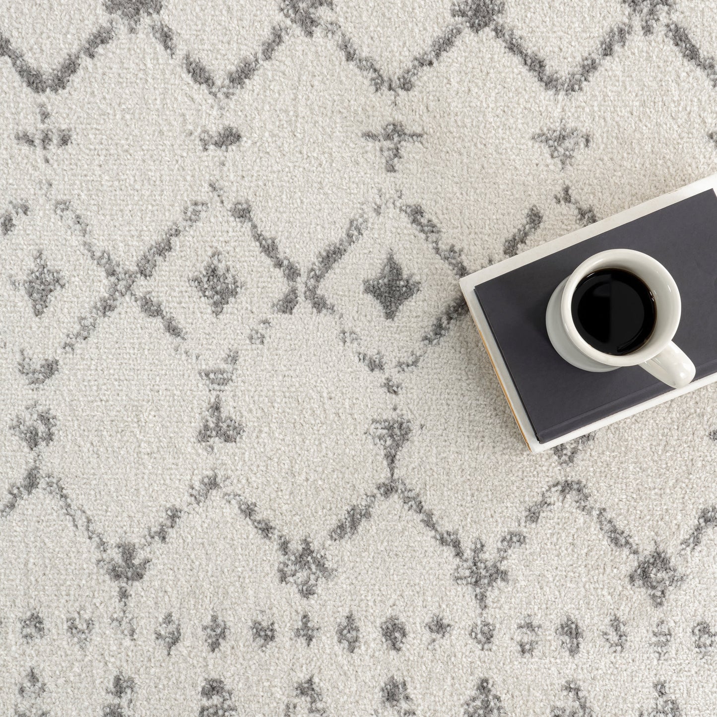 Moroccan Trellis Rug | Grey