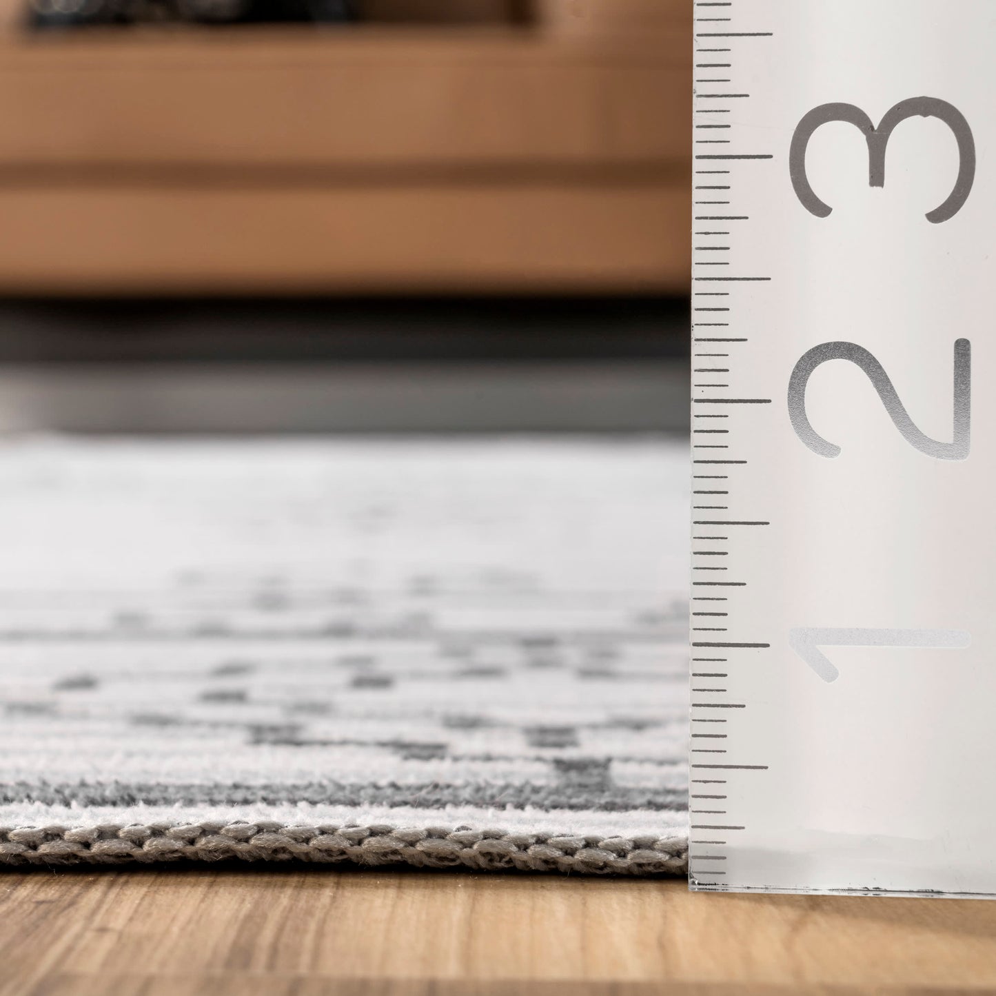 Coraline Washable Diamond Rug | Ivory