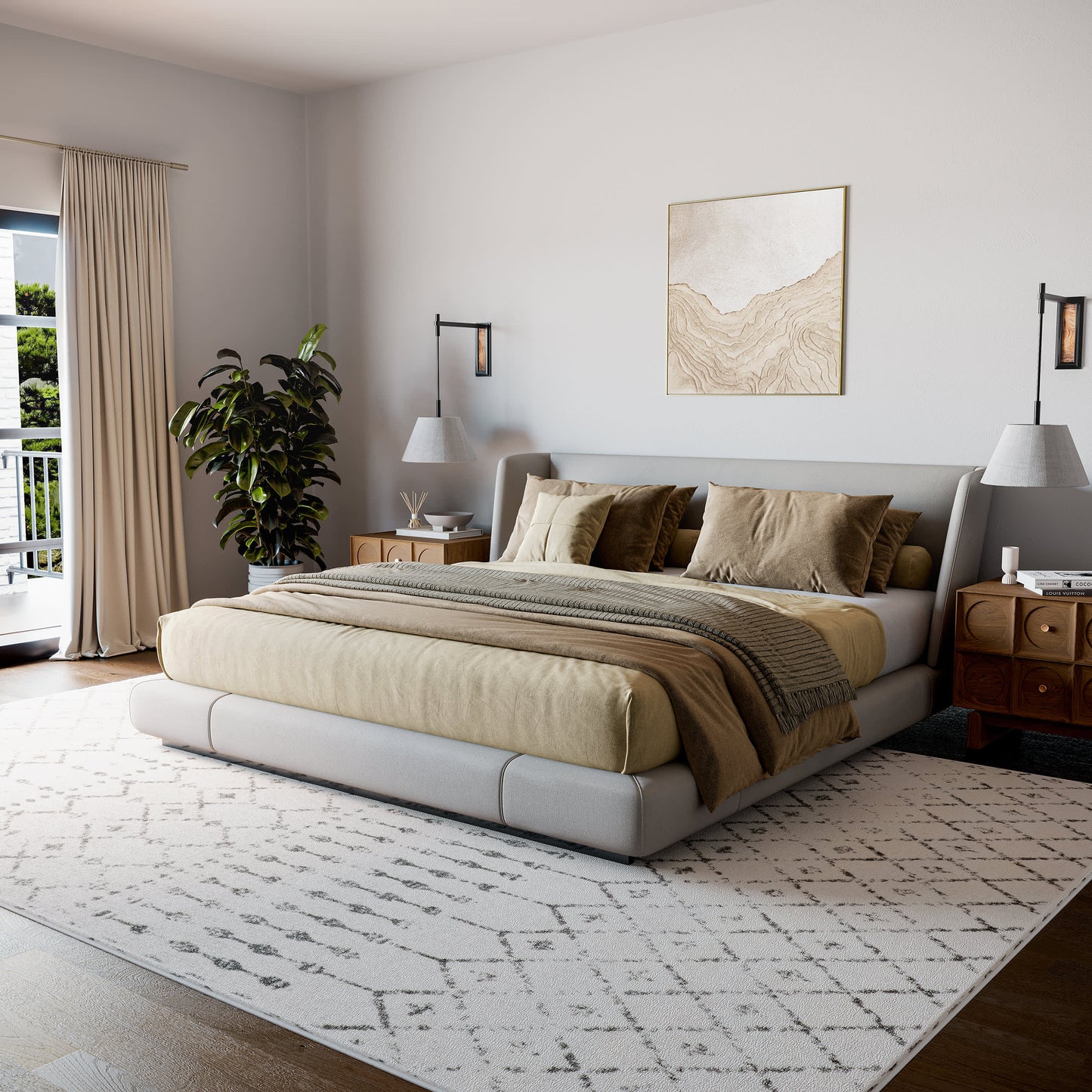 Moroccan Trellis Rug | Grey