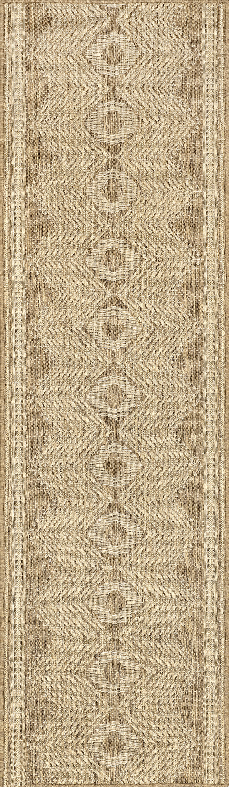 Iris Totem Indoor/Outdoor Flatweave Rug | Light Brown