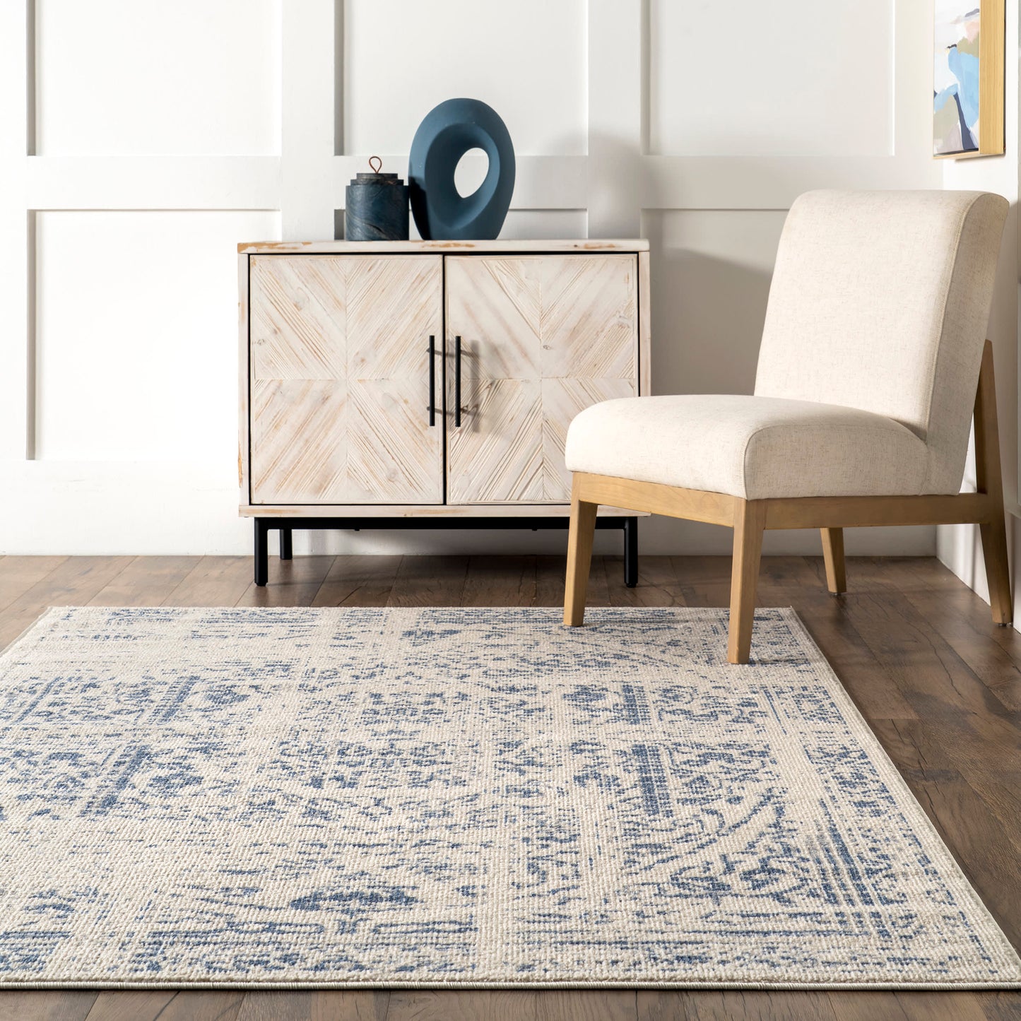 Ring Around The Rosette Rug | Blue