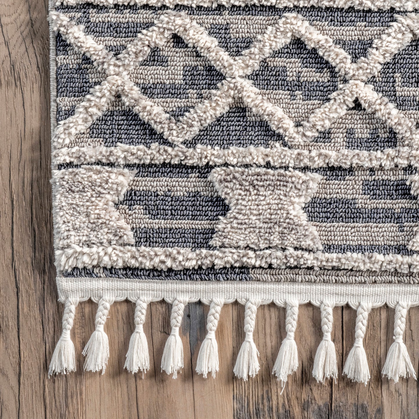 Frida Textured Moroccan Rug | Grey