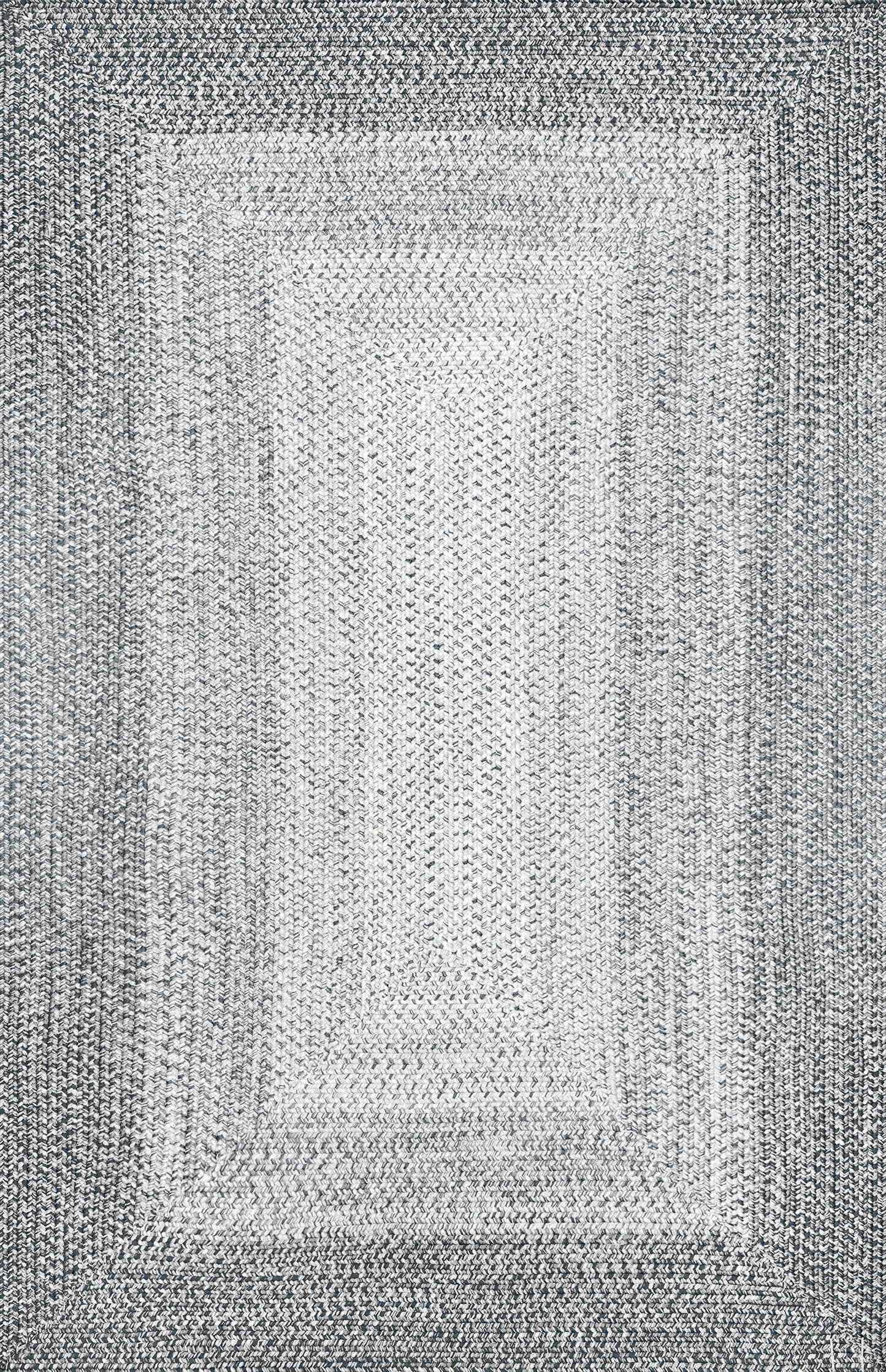 Braided Gradience Indoor/Outdoor Rug | Light Grey