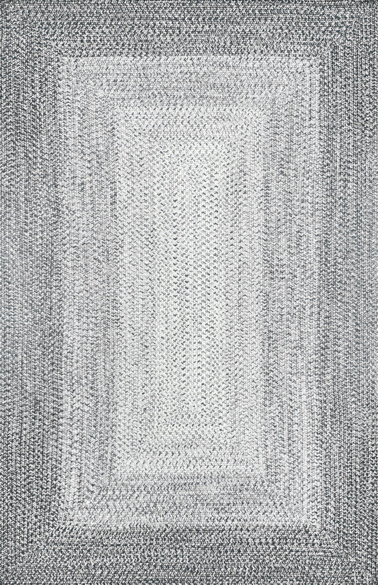 Braided Gradience Indoor/Outdoor Rug | Light Grey